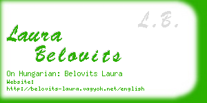 laura belovits business card